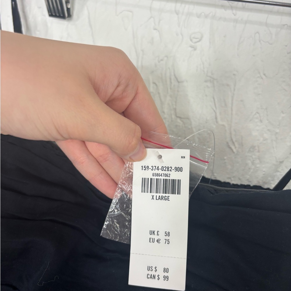 NWT Abercrombie & Fitch The A&F Emerson Drop-Waist Mini Dress Black XL - Picture 3 of 6
